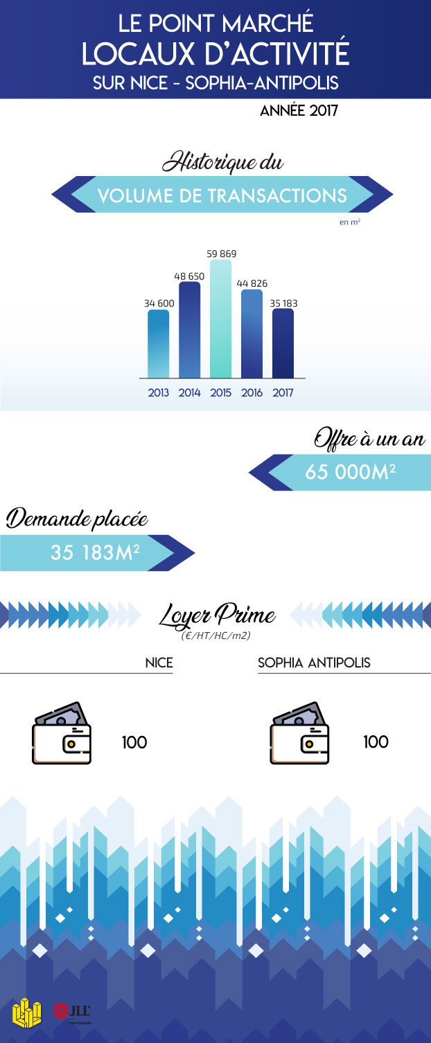 infographie locaux d'activité année 2017